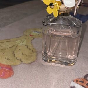 Daisy Floral Perfume Bottle - Clear and Yellow Accents